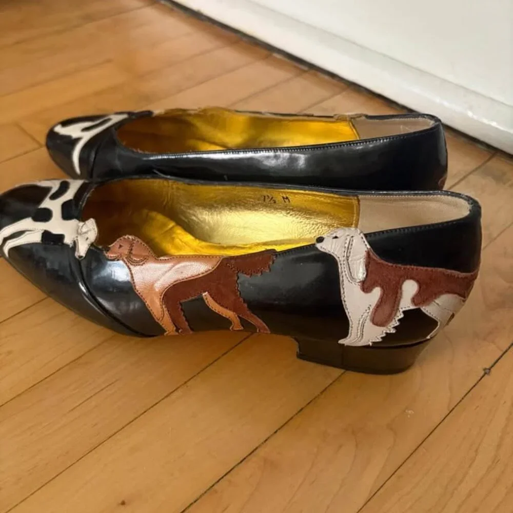 SOLD // Vintage Zalo Dog Kitten Block Heels - Picture 5 of 9